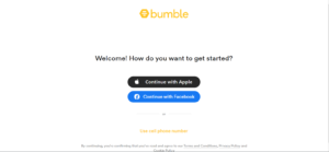Bumble Sign up